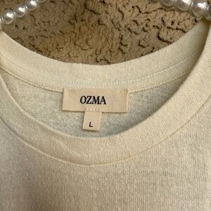 OZMA Classic Tee, Regenerative silk noil, in Natural, size L